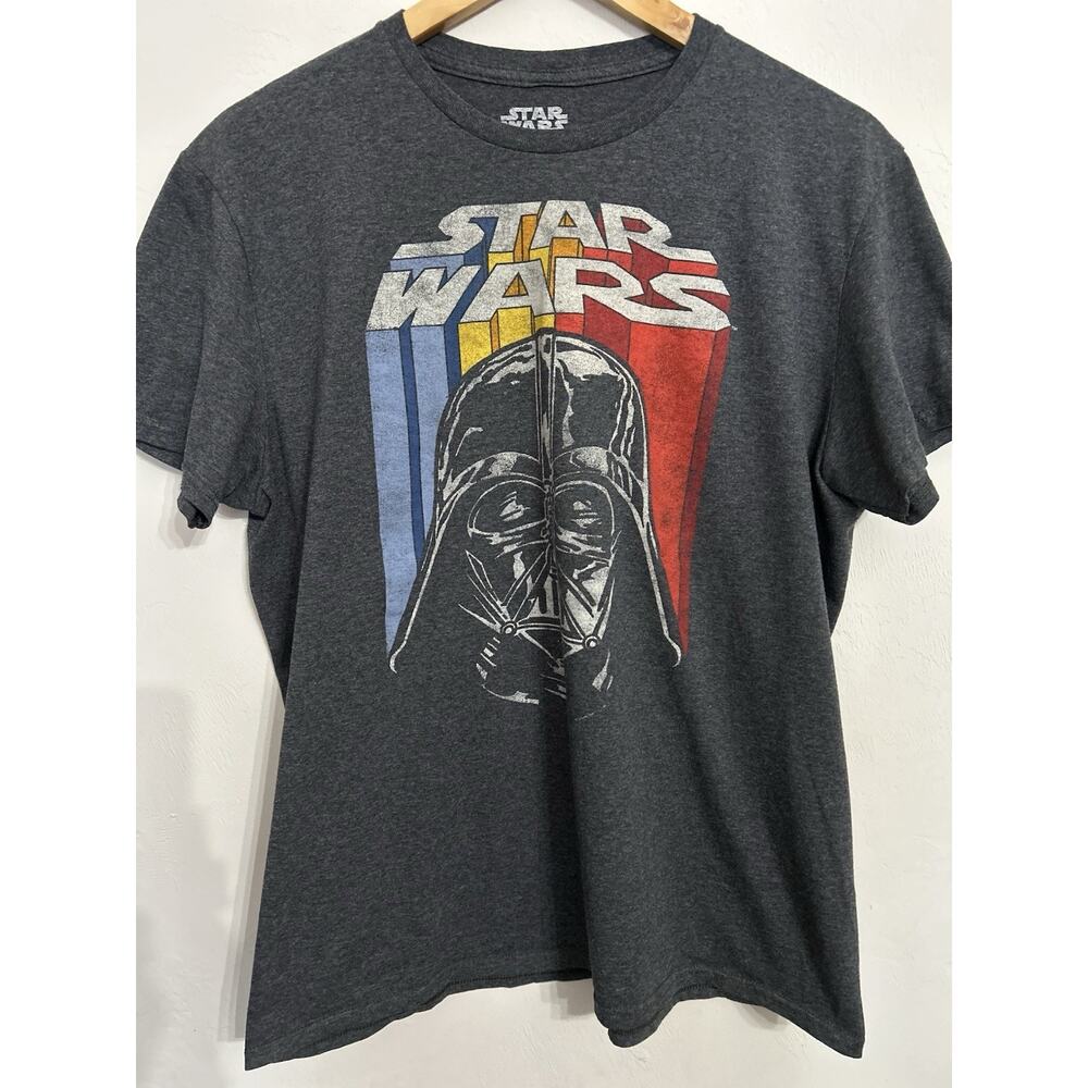 Vintage 90s Star Wars T-Shirt Large Gray Men 15 Chest 26 Length